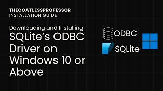 Downloading and Installing SQLite ODBC driver for Windows 10 or Above [upl. by Annai903]