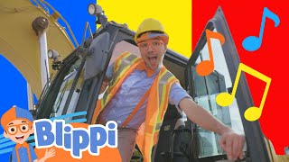 BLIPPI Excavator Song  Im an Excavator  Best Cars amp Truck Videos for Kids [upl. by Ddene]