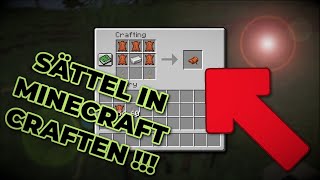 SO KÖNNT IHR SATTEL IN MINECRAFT CRAFTEN [upl. by Dnallor]