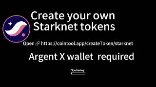 THE ULTIMATE GUIDE TO Starknet Token Creator  NoCode amp Cheap ☑️ [upl. by Leigha52]