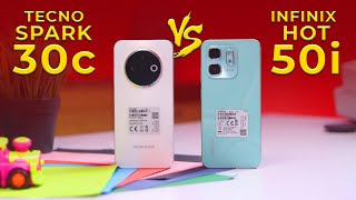 Tecno Spark 30c Vs Infinix Hot 50i Comparison ⚡️Speed Test amp Full Camera Test  HindiUrdu [upl. by Sulokcin]