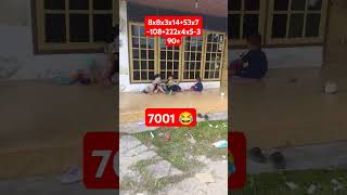 7001😂 ntah dimana cara nya hasilnya segitu 🤣🤣 [upl. by Yob380]