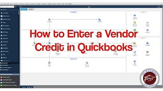 How to Enter a Vendor Credit in Quickbooks [upl. by Sofer]