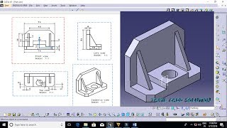 CATIA V5 Practice Design 2 for beginners  Catia Part modeling  Part Design  TAMIL [upl. by Wivinia]