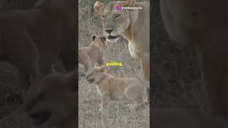 Lion Cubs Feeding Time cute lions mom tiktok shorts viral love [upl. by Attlee]