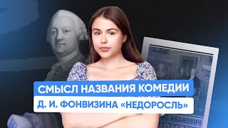 Смысл названия комедии Фонвизина «Недоросль»  ОГЭ по литературе 2025  99 баллов [upl. by Wulfe663]