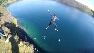 Tombstoning amp Cliff Jumping At Waterswallows Quarry [upl. by Aarika]