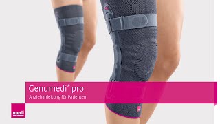 Genumedi® pro Kniebandage einfach anziehen  Anleitung Patientinnen [upl. by Sucramd]