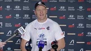 Michael Voss  Media ahead of must win clash for Eagles  16082024  Carlton AFL [upl. by Avery]