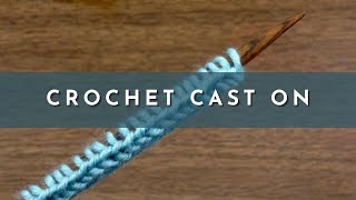 How to Knit the Crochet Cast On  Knitting Stitch Pattern  English Style [upl. by Randal966]