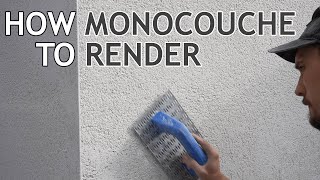 How To Monocouche Render A Wall  Rendering Tutorial  Monocouche Render Scratch Stone Finish [upl. by Coltson]