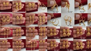 latest gold earrings designs long earrings stud earrings designs 2024 with price  new earrings [upl. by Erdnael]