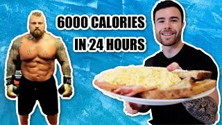 EATING LIKE THE WORLDS STRONGEST MAN FOR 24 HOURS  TRYING OUT EDDIE HALLS NEW BOXING DIET [upl. by Audre779]