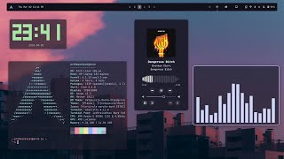 Arch Linux Gnome Desktop WorkflowCatppuccin  Topbar Tutorial [upl. by Gad529]