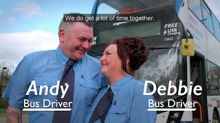 Stagecoach Bus Driver Testimonial  Debbie and Andy [upl. by Lazor]