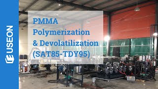 Twin Screw Extruder Compounding Line for PMMA Polymerization and Devolatilization  USEON [upl. by Elaine]