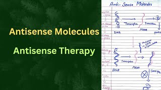 Antisense molecules  Antisense Therapy  Medicinal Chemistry Antisense Oligonucleotide antisense [upl. by Warfield]