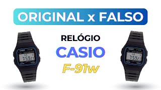 Relógio CASIO F91w ORIGINAL x FALSO [upl. by Neved235]