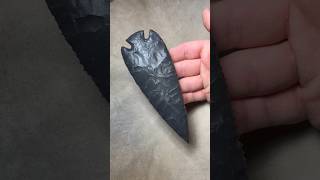 Making a Sharkskin Obsidian Spearhead [upl. by Kenimod]