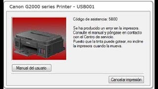 how to solve error 5B00 Canon G2000 New System For Low Costing [upl. by Aniarrol712]