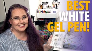 Best WHITE Gel Pen Surprising Result Showdown amp Comparison [upl. by Ahsotal]