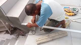 Tutorial On How To Install A Stair Nosing On Concrete [upl. by Wolford640]