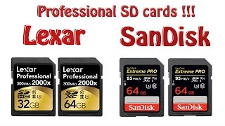 Lexar professional SDXC and SanDisk Extreme Pro SDXC  Why I use them [upl. by Radack865]