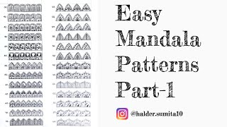 100 Easy Mandala Patterns For Beginners Part1 [upl. by Llerdnam397]