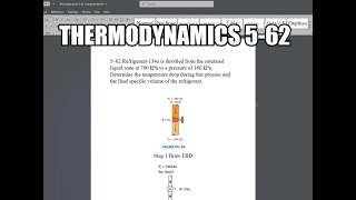 Thermodynamics 562 Refrigerant134a is throttled from the saturated liquid state at 700 kPa to a [upl. by Dobson]