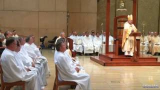 Diaconate Ordination Homily by Archbishop José H Gomez 6112016 [upl. by Amelus]