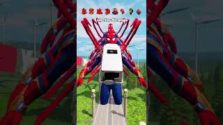 Superheroes Cars vs SpiderMan 🔥😱 BeamNGDrive shorts beamngdrive beamngshorts spiderman funny [upl. by Aij]