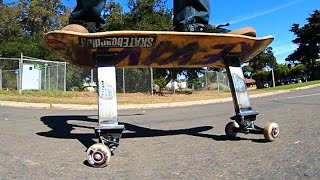 CRAZY SKATEBOARD STILTS  YOU MAKE IT WE SKATE IT EP 47 [upl. by Elgar]