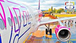 TRIP REPORT  WIZZAIR  Severe Rain Approach ツ  London to Bratislava  Airbus A321 [upl. by Novahs]