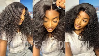 7x5 Glueless Lace Closure Deep Wave Wig Install ft Hermosa Hair  PETITESUE DIVINITII [upl. by Anyah593]