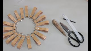 leather key rings making DIY 5 minute craft [upl. by Aehc901]