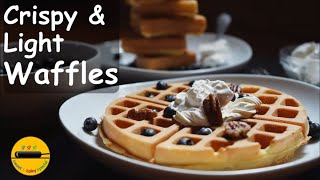 Crispy amp Light Waffles Recipe Easy Breakfast Recipe waffles with Bella Rotating Waffle maker [upl. by Nolad815]