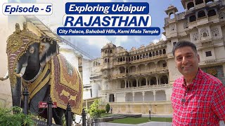 EP 5 Udaipur Tour Rajasthan  City Palace visit  Bahubali Hills  Udaipur lake evening boat ride [upl. by Jami]