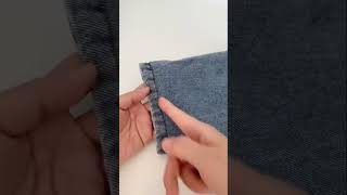 Hemming jeans with original hem [upl. by Whitehouse]