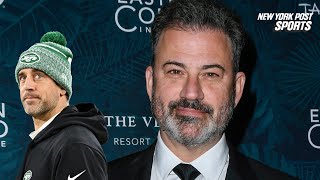 Jimmy Kimmel goes scorched earth on Aaron Rodgers after Jeffrey Epstein list speculation [upl. by Ardried]