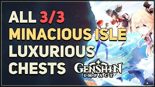 All 3 Minacious Isle Luxurious Chest Puzzles Genshin Impact [upl. by Stalk]