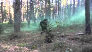 Estonian soldier goes through a lane at US Army Europes Expert Field Medical Badge testing [upl. by Gerkman469]