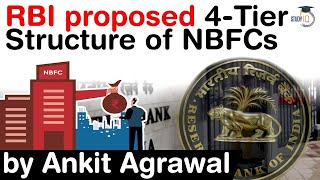 RBIs Revised Regulatory Framework for NBFC  RBI proposed 4 Tier Structure of NBFCs UPSC IAS [upl. by Helve]