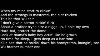 GZA  Shadowboxin Lyrics [upl. by Coh37]