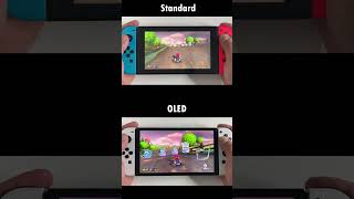 Standard Nintendo Switch vs Switch OLED Comparison nintendoswitcholed nintendoswitch [upl. by Kutzer]