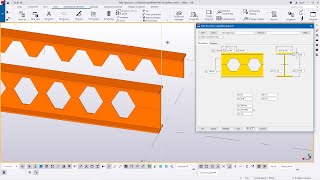 Development and Cutting Details for 180 x 91 IPECastellated Beam [upl. by Ellevehs]