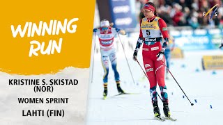 Skistad cruises to third Sprint win of the season  FIS Cross Country World Cup 2324 [upl. by Swithbart]