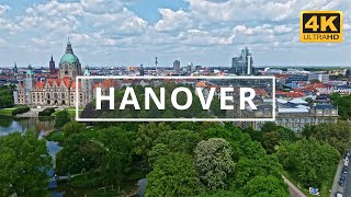 Hanover  Germany 🇩🇪  4K Drone Footage With Subtitles [upl. by Pyle]