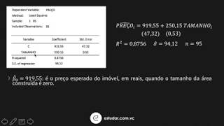 Econometria  Exercício 1a Formas Funcionais e Coeficiente de Explicação [upl. by Nodnar]