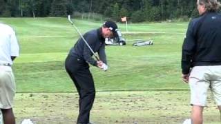 Danny Willett  Golf Swing with an Iron in Slow Motion Down the Line [upl. by Sitnerp988]