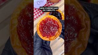 MINI CHEESECAKE en 1 MINUTO shorts recetas [upl. by Llewop]